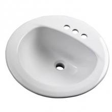 Gerber Plumbing G0012884CH - Maxwell S-Rim Lav 19''Round 4''CC in Trapezoid Carton White