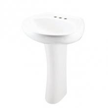 Gerber Plumbing G0022504 - Maxwell Petite 4''CC Ped Lav Combo: G0012504 Lav w/ G0029842 Ped White