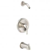 Gerber Plumbing G00G9313LSBNTC - Maxwell 1H Tub & Shower Trim Kit & Treysta Cartridge Less Showerhead Brushed Nickel