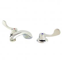 Gerber Plumbing GC044154 - Commercial 2H Widespread Lavatory Faucet w/ Wrist Blade Handles Rigid Connections & Less Drain