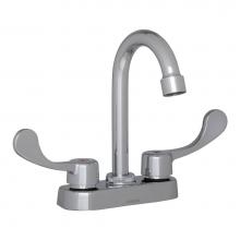 Gerber Plumbing GC044454 - Commercial 2H Bar Faucet w/ Gooseneck Spout & Wrist Blade Handles 1.75gpm Chrome