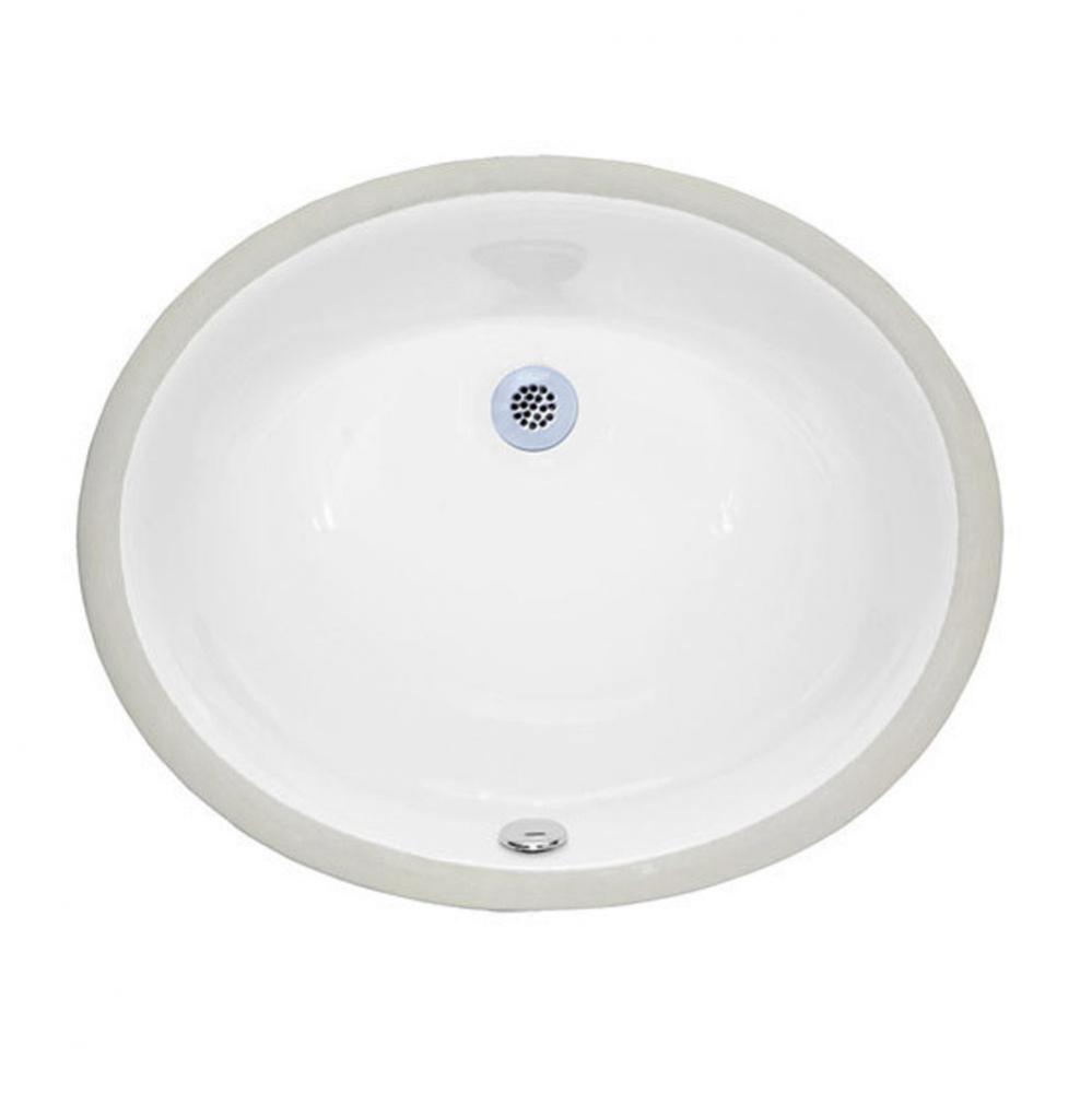 Undermount Sink - 18'' Oval Vitreous China - White