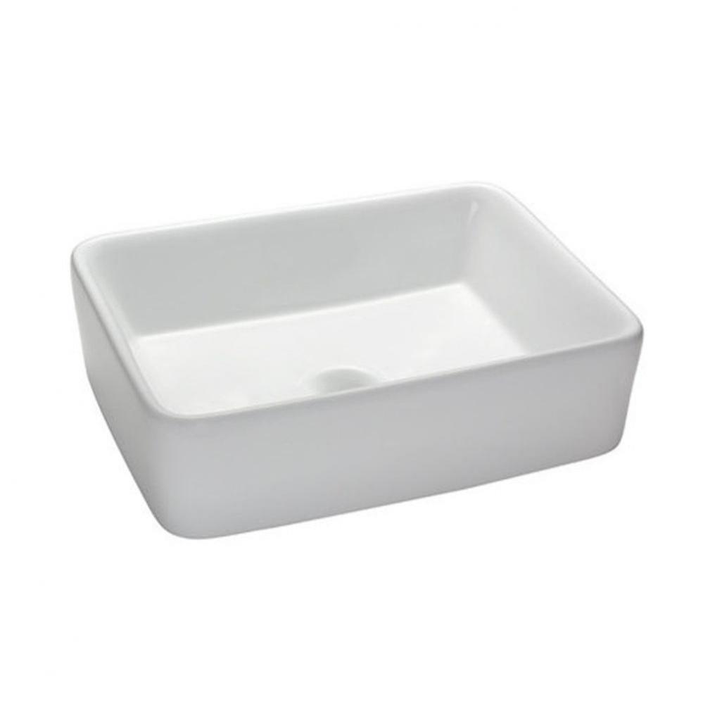 18.9'' Rectangular Vitreous China Vessel - White