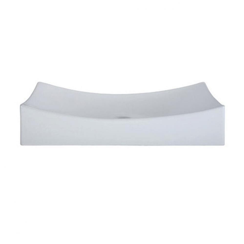 Rectangular Vitreous China Vessel - White