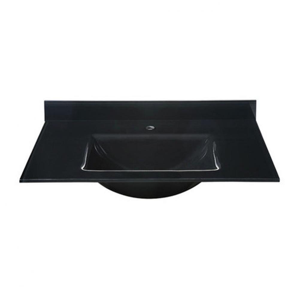 Glass Top - 31'' With Rectangular Bowl - Black