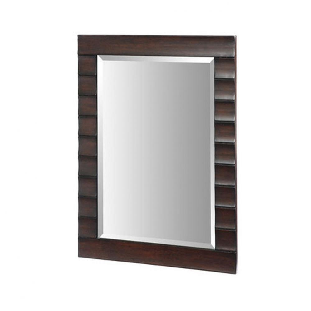 Wave Mirror - 24-inch Dark Espresso