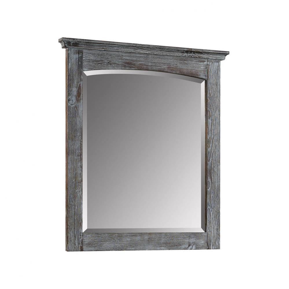 Wave 30-inch Mirror - Rustic Grey