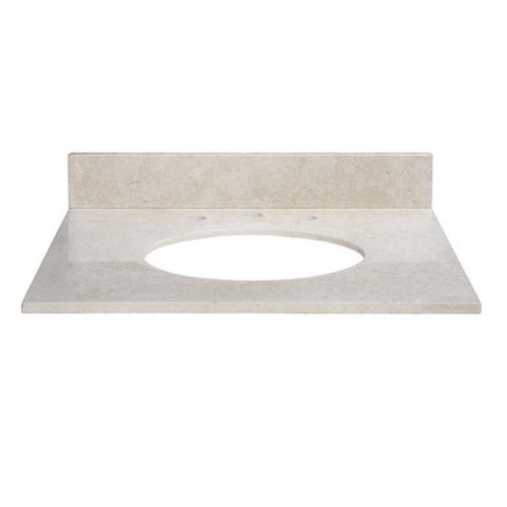 Stone Top - 31'' For Oval Undermount Sink - Galala Beige Marble