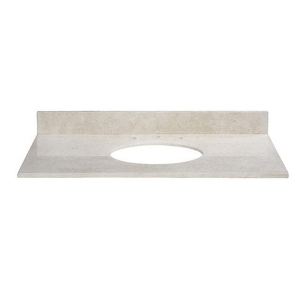 Stone Top - 49'' For Oval Undermount Sink - Galala Beige Marble