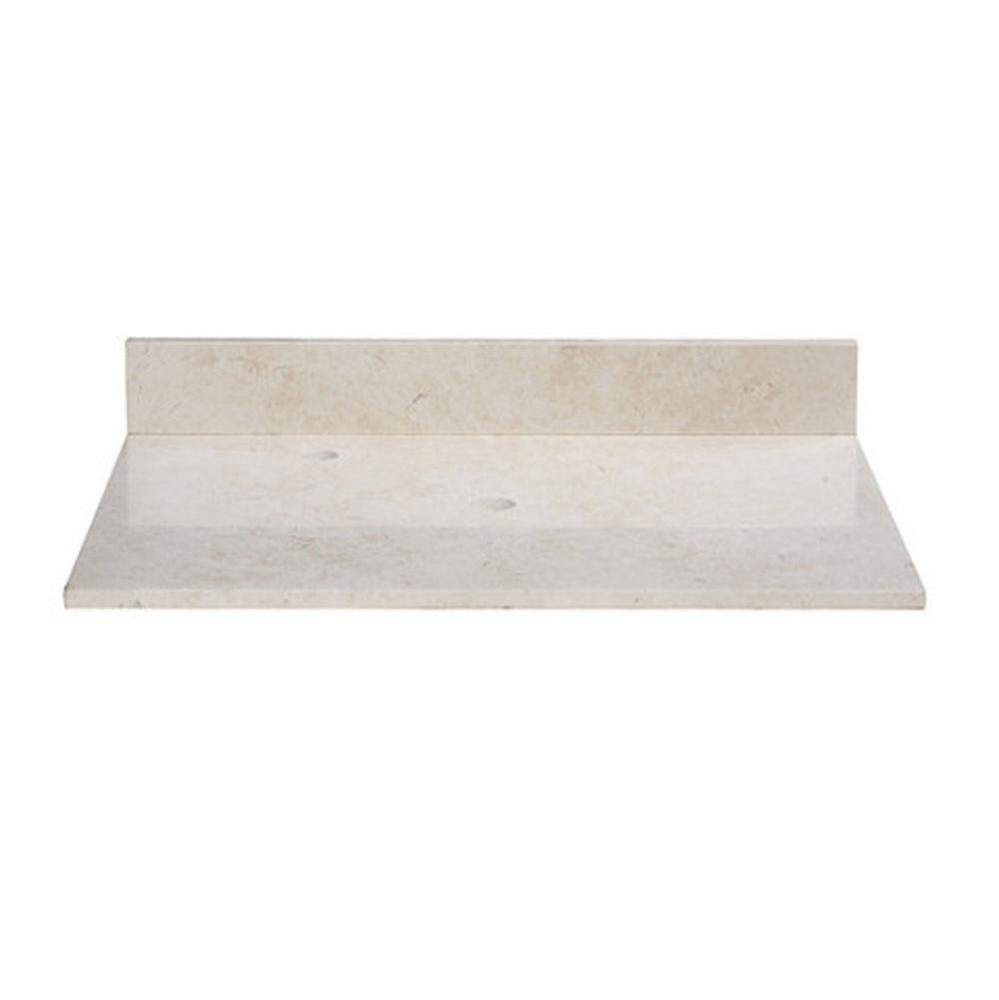 Stone Top - 25'' For Vessel Sink - Galala Beige Marble