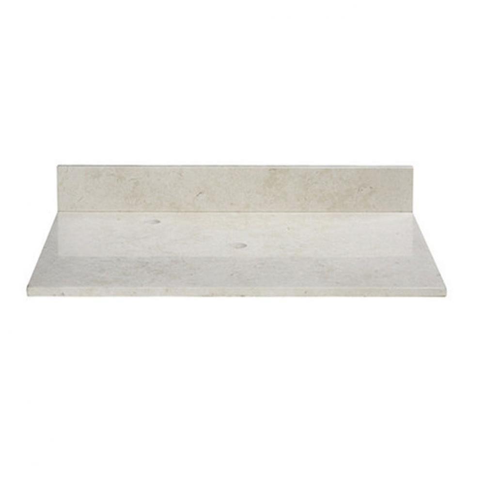 Stone Top - 37-inch for Vessel Sink - Galala Beige Marble
