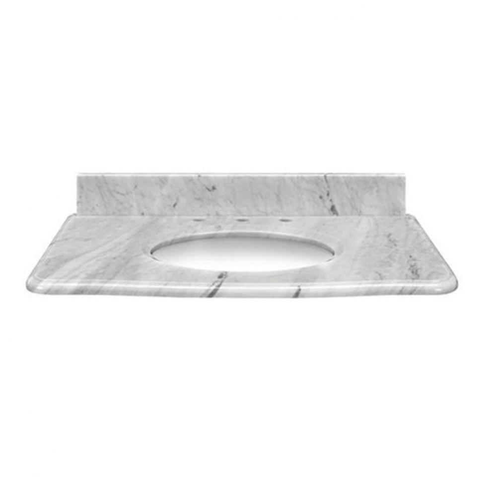 Brandy 31'' Stone Top in White Carrara Marble For Oval Undermount Sink