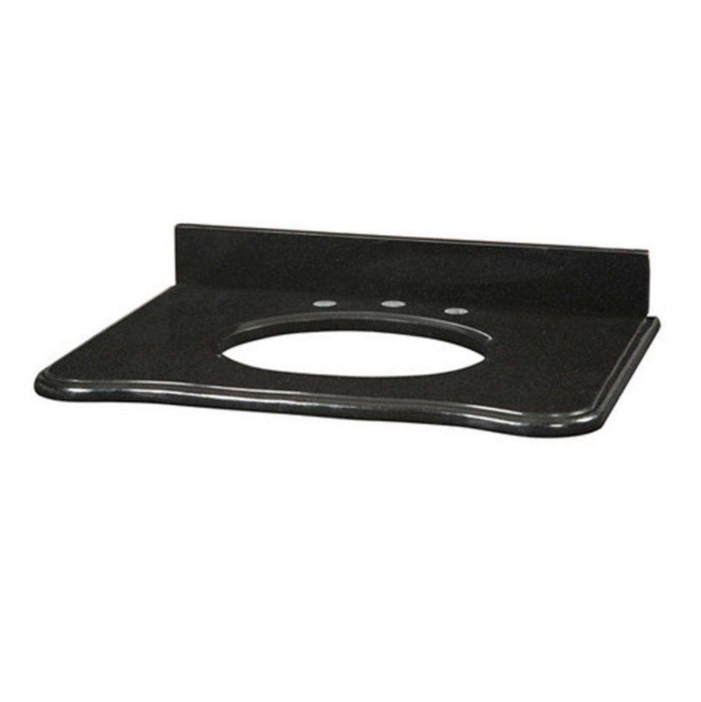 Malago Stone Top 31'' - Black Granite For Oval Undermount Sink