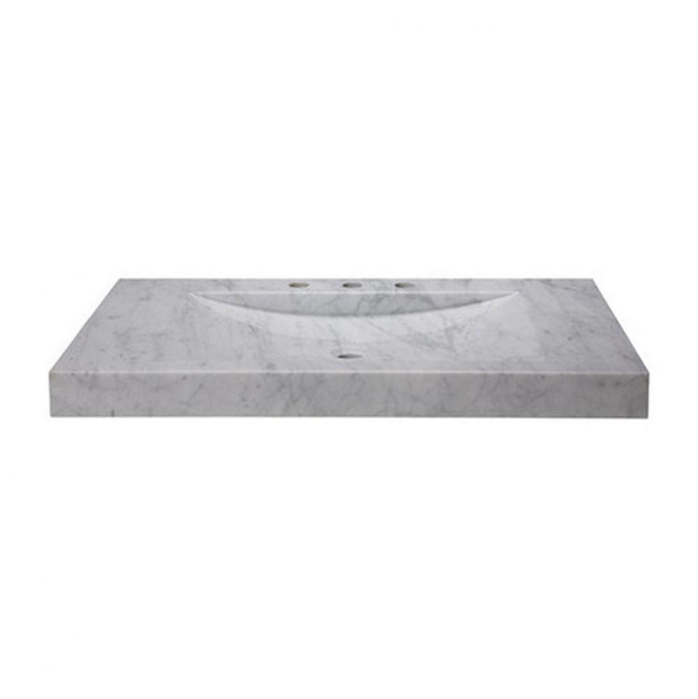 Stone Vanity Top - 36-inch White Carrara Marble