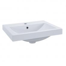 Ryvyr CSR215RC - Semi-Recessed Rectangular Vitreous China Vessel - White