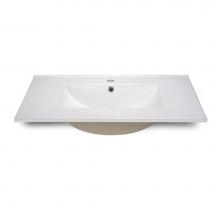 Ryvyr CST81MWT - Ceramic Top -  810mm (31.9-inch) - Vitreous China with Rectangular Bowl  - White