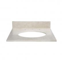 Ryvyr MAUT250CM - Stone Top - 25'' For Oval Undermount Sink - Galala Beige Marble