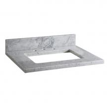 Ryvyr MAUT31RWT - Stone Top - 31'' For Rectangular Undermount Sink - White Carrara Marble