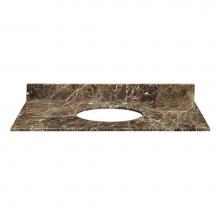 Ryvyr MAUT490DE - Stone Top - 49'' For Oval Undermount Sink - Dark Emperador Marble