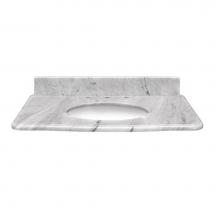 Ryvyr S-BRANDY-30WT - Brandy 31'' Stone Top in White Carrara Marble For Oval Undermount Sink