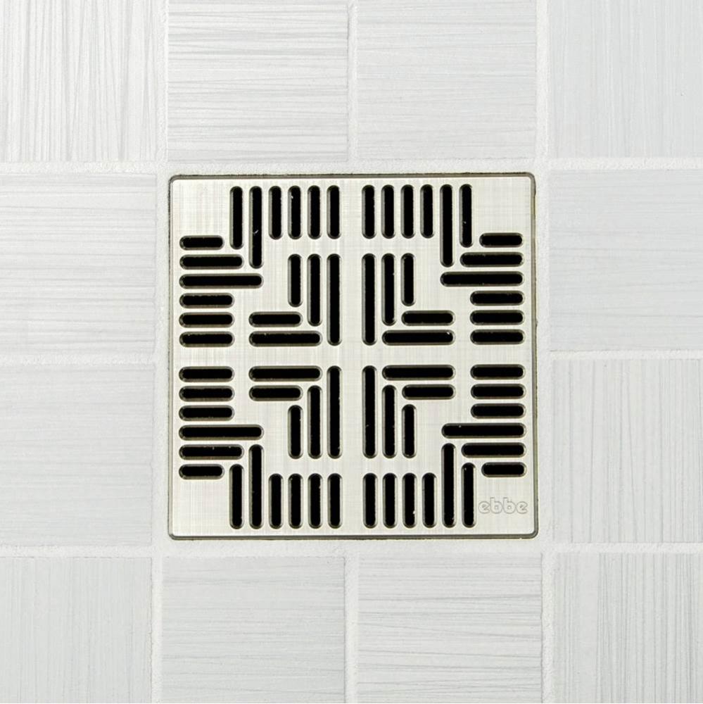 4'' UNIQUE GRATE - NAVAJO BRUSHED NICKEL