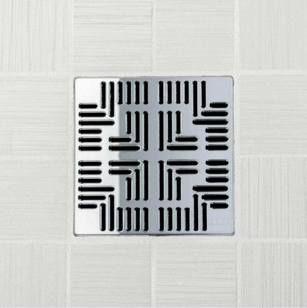 NAVAJO - Polished Chrome - Unique Drain Cover   (OOP)