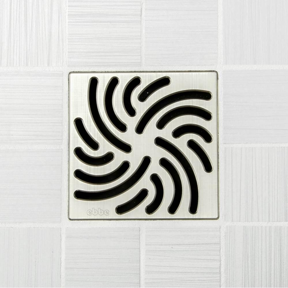 TWISTER - Brushed Nickel - Unique Drain Cover