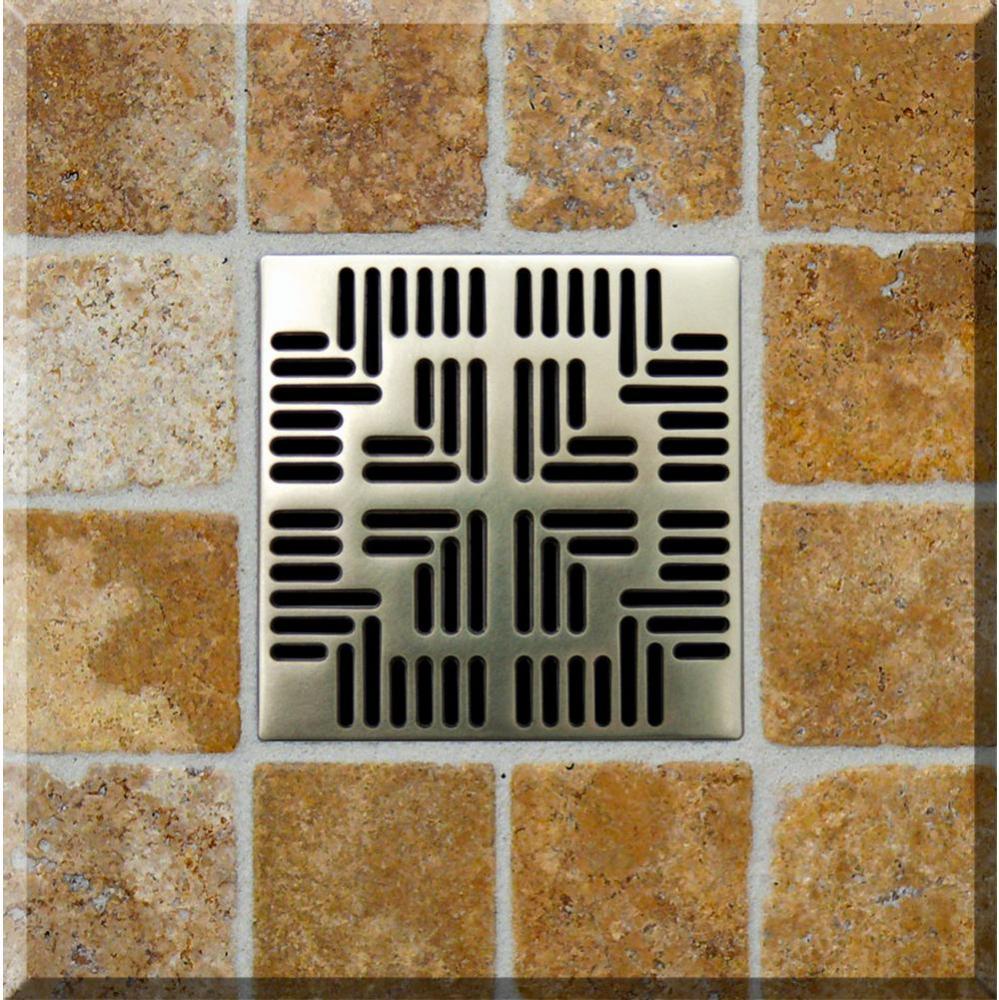 NAVAJO - Satin Stainless Steel - Unique Drain Cover   (OOP)