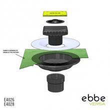Ebbe E4028 - Ebbe VERSA-PVC Drain Bundle - (VERSA-PVC-Drain Base and Ebbe Square Riser)