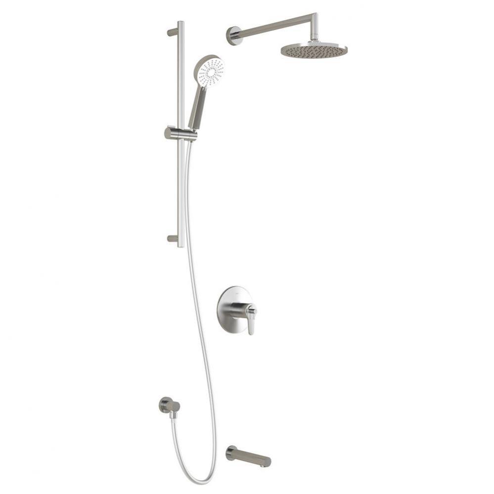 KONTOUR? TCD3 : Thermostatic Coaxial Shower System with Wallarm