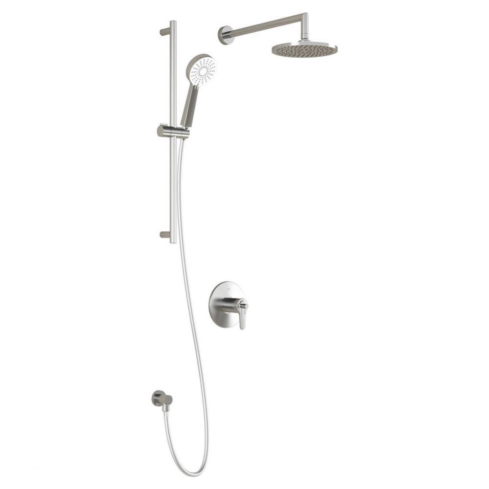 KONTOUR? TCD1 : Thermostatic Coaxial Shower System with Wallarm