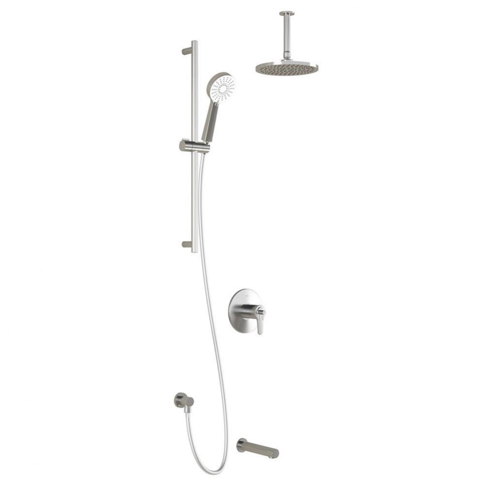 KONTOUR? TCD3 : Thermostatic Coaxial Shower System with Vertical Ceiling Arm