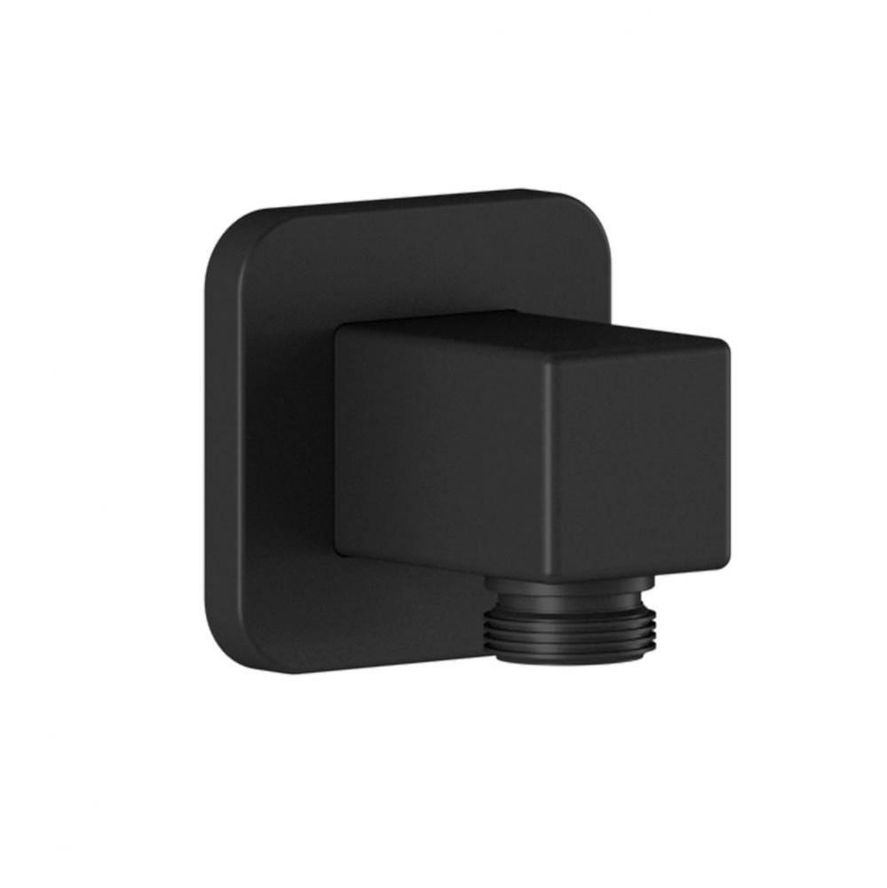 Square Wall Outlet Matte Black