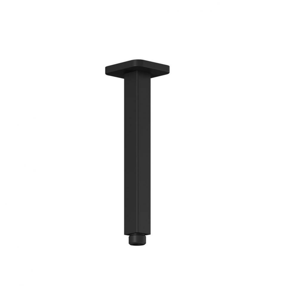 Ceiling Square Arm With Flange Matte Black