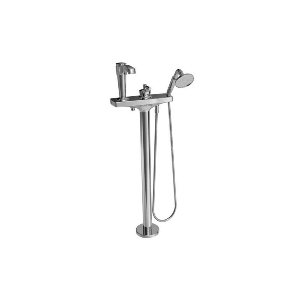 BELLINO? Floormount 3-Piece Tub Filler with Angle Handshower