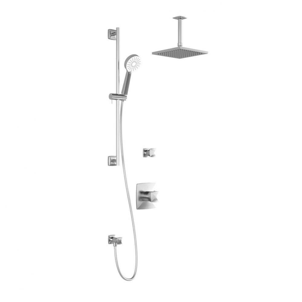 UMANI™ T2 : Thermostatic Shower System Vertical Ceiling Arm Chrome