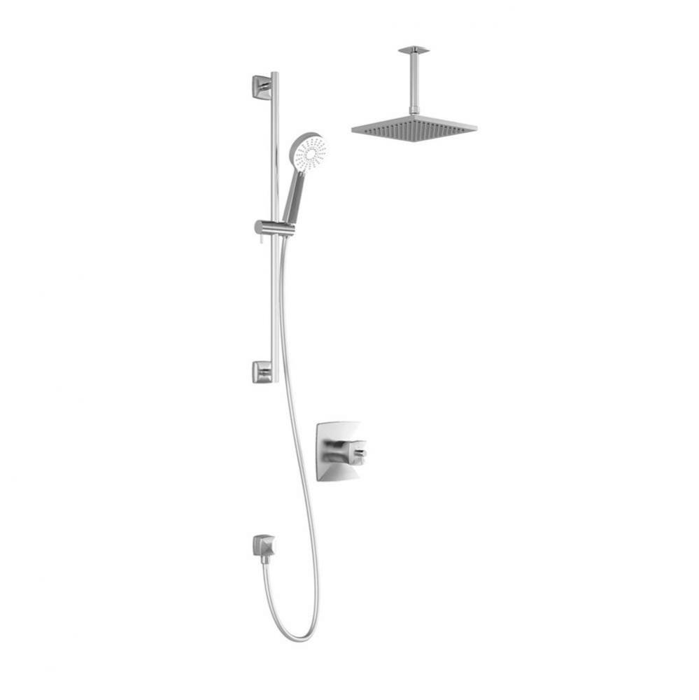 UMANI™ TCD1 : AQUATONIK™ T/P Coaxial Shower System with Vertical Ceiling Arm Chrome