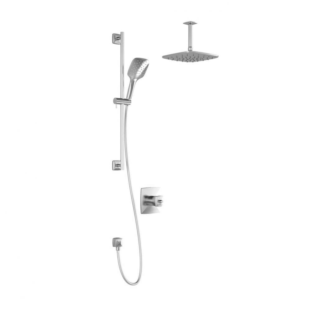 UMANI™ TCD1 PLUS : AQUATONIK™ T/P Coaxial Shower System with Vertical Ceiling Arm Chrome