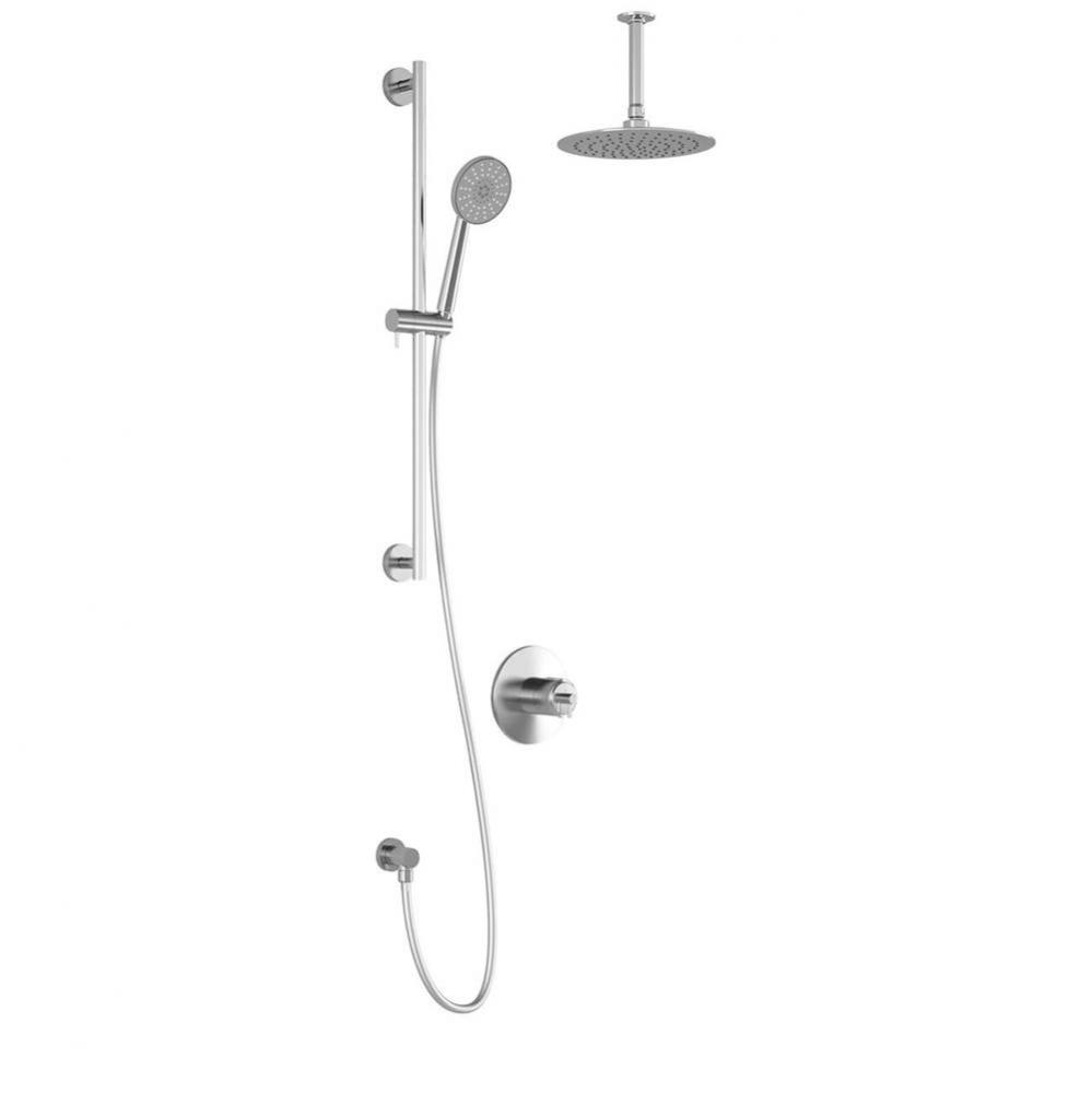 CITE™ TCG1 : Water Efficient AQUATONIK™ T/P Coaxial Shower System with Vertical Ceiling Arm Ch