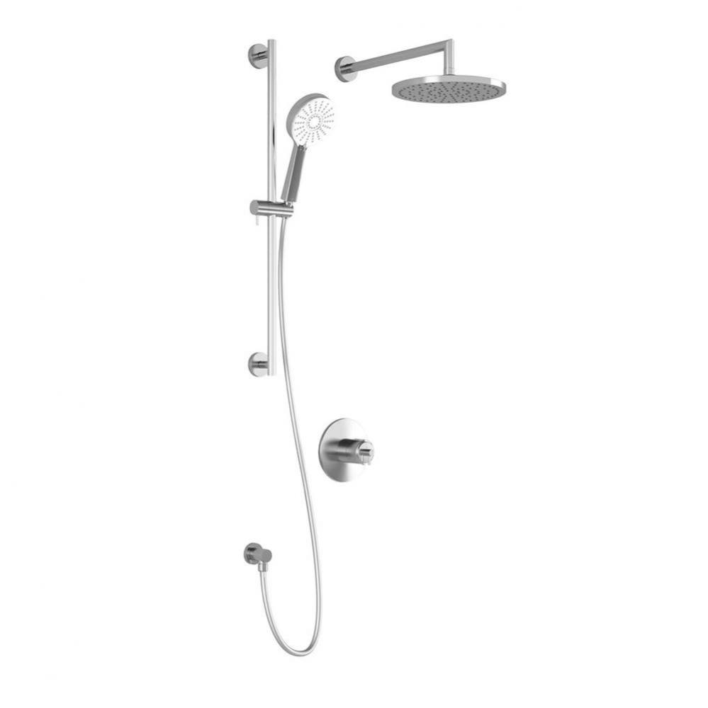 CITE™ TCG1 PLUS : Water Efficient AQUATONIK™ T/P Coaxial Shower System with Wallarm Chrome