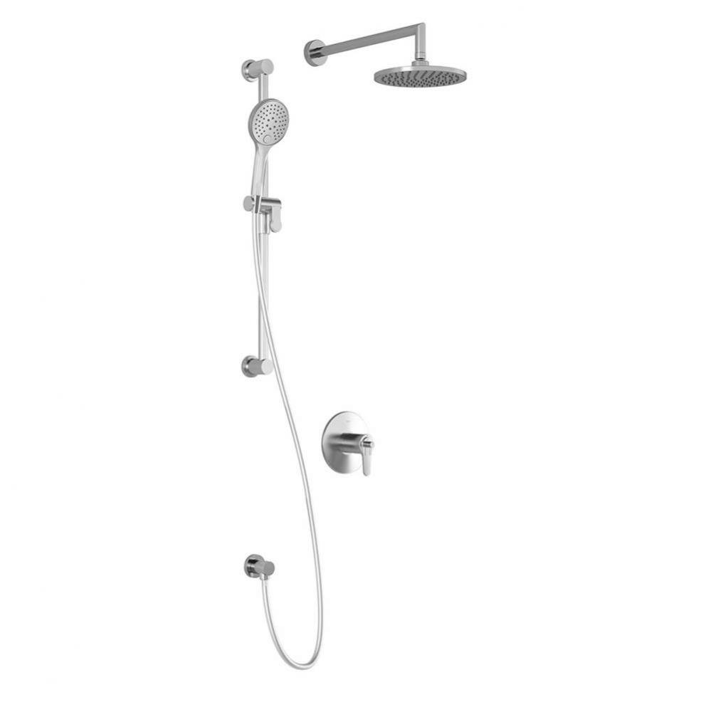 KONTOUR™ TCG1 : Water Efficient AQUATONIK™ T/P Coaxial Shower System with Wallarm Chrome