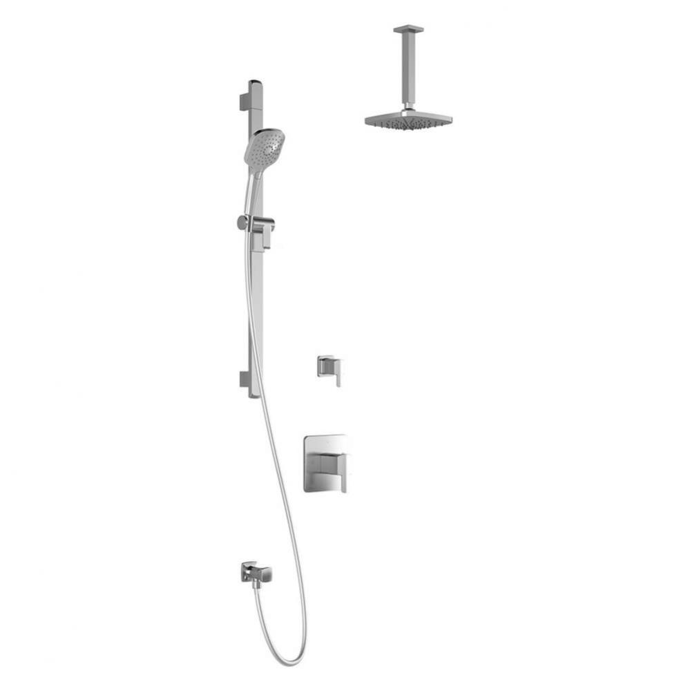 GRAFIK™ T2 : Thermostatic Shower System Vertical Ceiling Arm Chrome