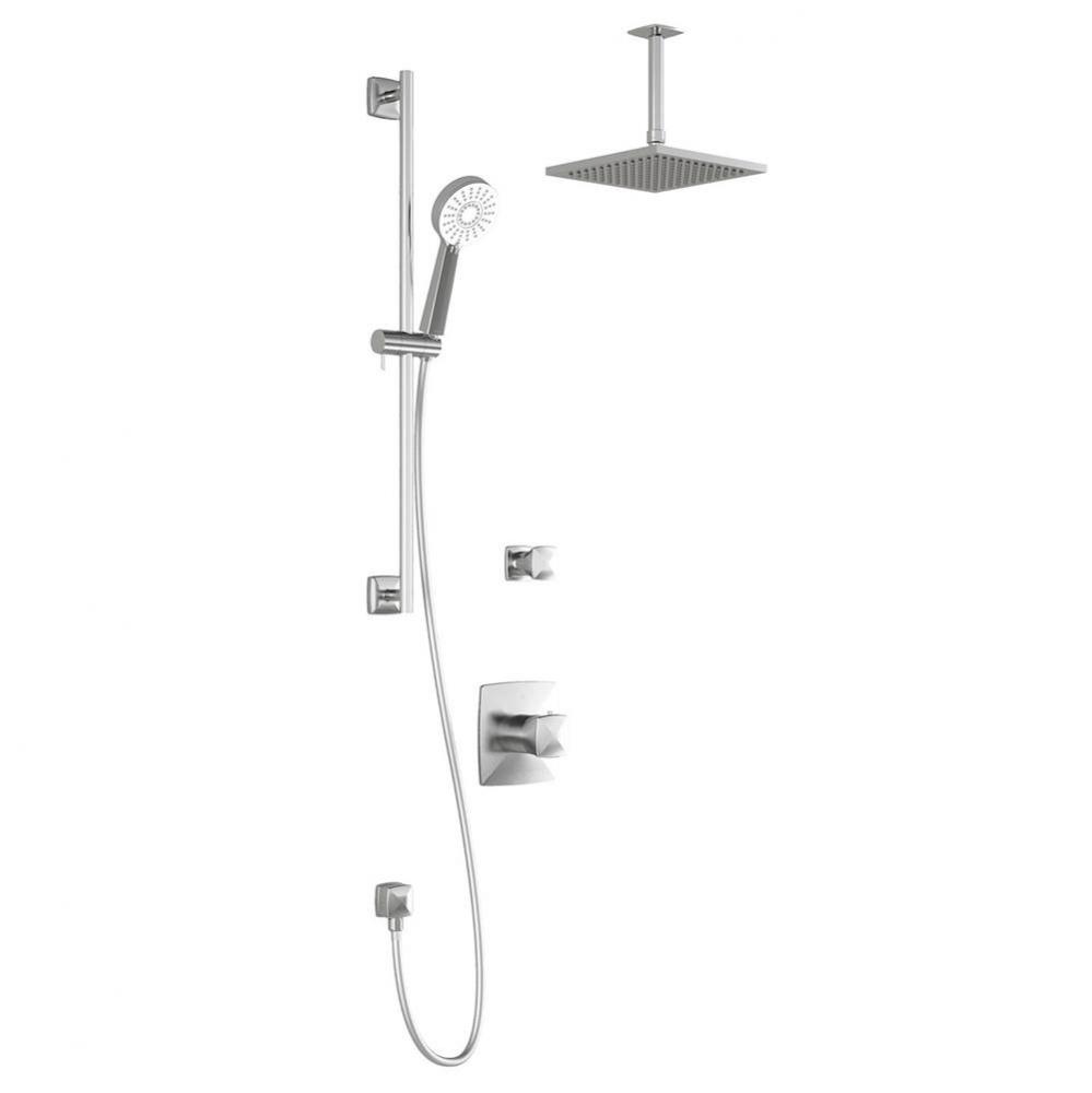 UMANI™ TG2 : Water Efficient Thermostatic Shower System Vertical Ceiling Arm Chrome