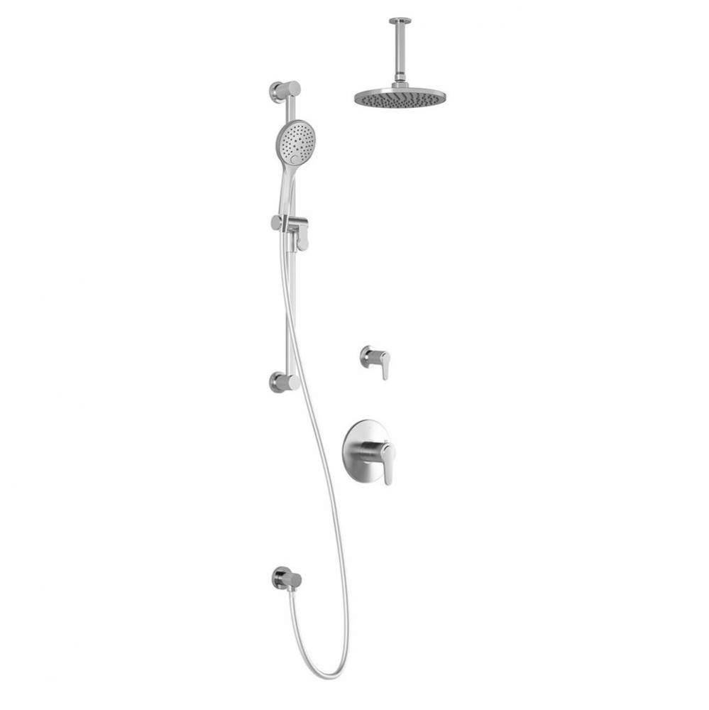 KONTOUR™ TD2 : Thermostatic Shower System with Vertical Ceiling Arm Chrome