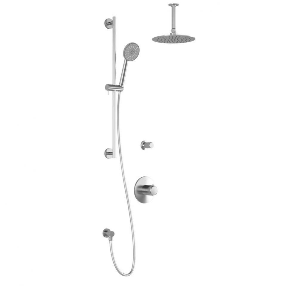 CITE™ TD2 : Thermostatic Shower System with Vertical Ceiling Arm Chrome