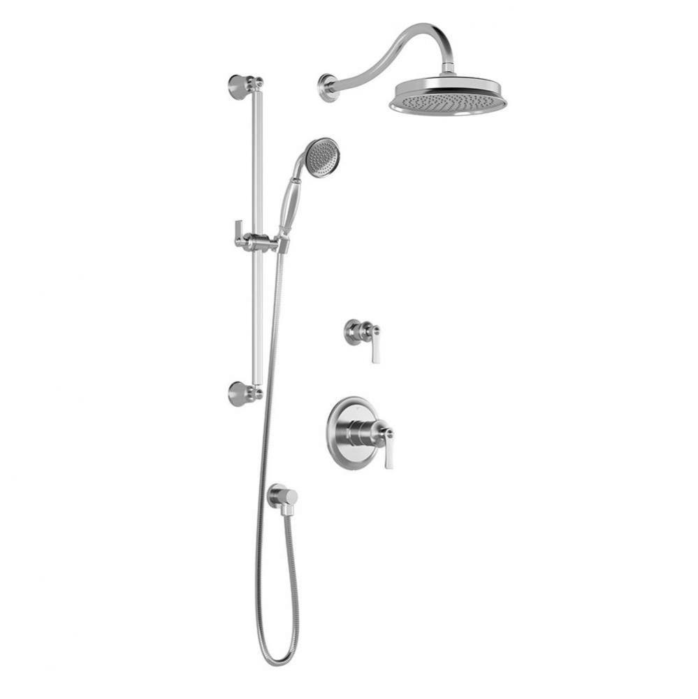 RUSTIK™ TD2 (Valves Not Included) : Thermostatic Shower System with Wallarm Chrome