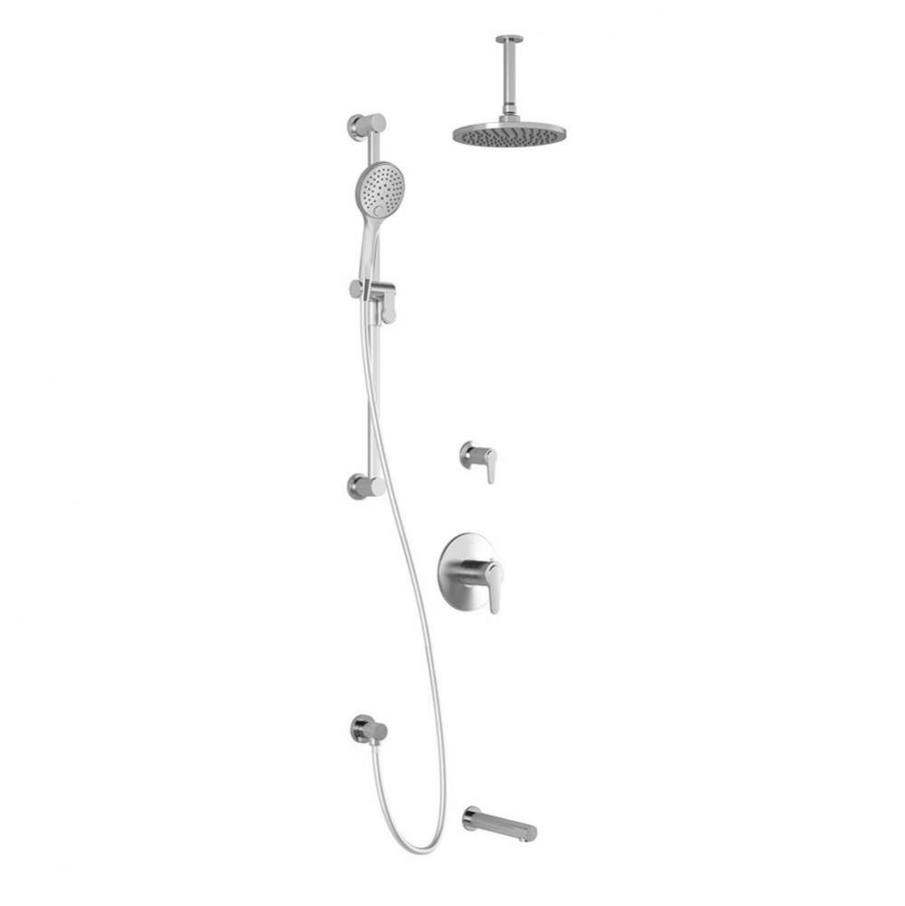 KONTOUR™ TG3 : Water Efficient Thermostatic Shower System with Vertical Ceiling Arm Chrome