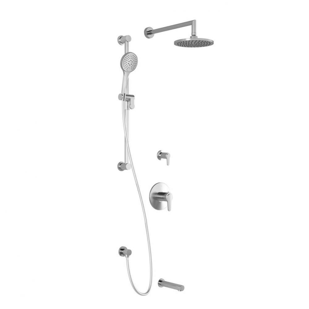 KONTOUR™ TD3 (Valves Not Included) : Thermostatic Shower System with Wallarm Chrome