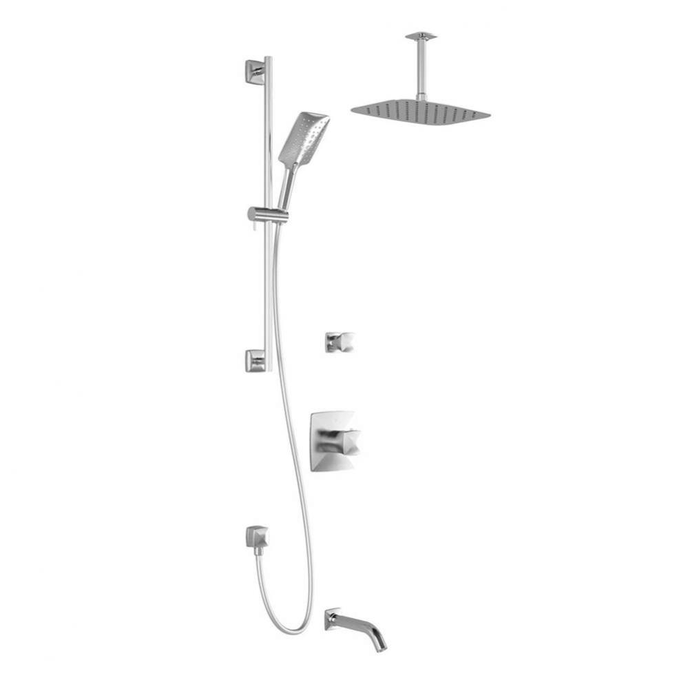 UMANI™ TD3 PREMIA (Valves Not Included) : Thermostatic Shower System Vertical Ceiling Arm Chrome