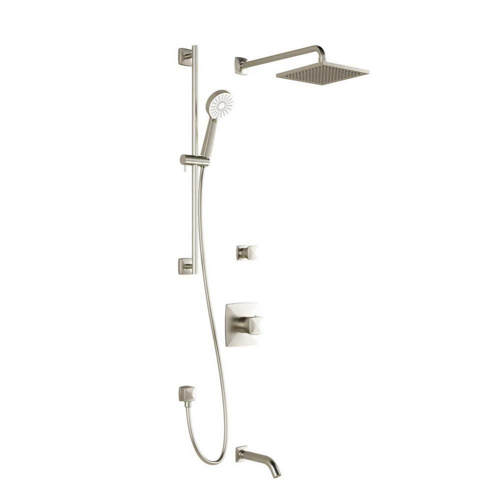 UMANI™ TG3 : Water Efficient Thermostatic Shower System with Wallarm Brushed Nickel PVD